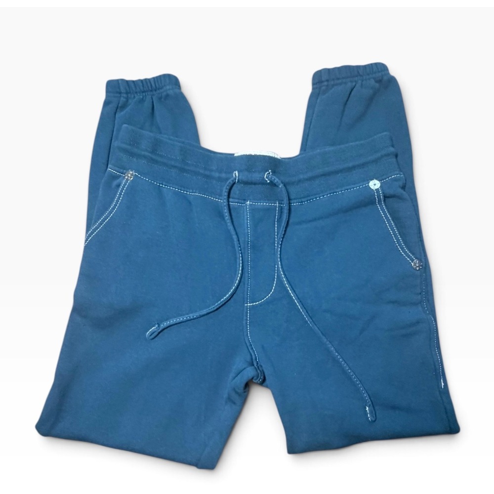 True Religion Womens Teal Green Blue Horseshoe Stitch Jogger Sweatpants Small - Picture 2 of 8